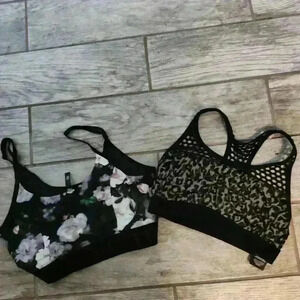 Bundle of 2 Victoria Secret sports bras size Lg